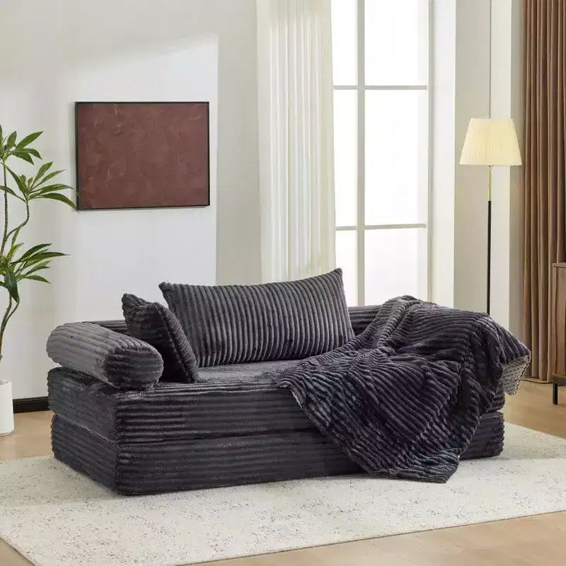 Karl Home | Canapé-lit convertible moderne King Size empilable en velours côtelé