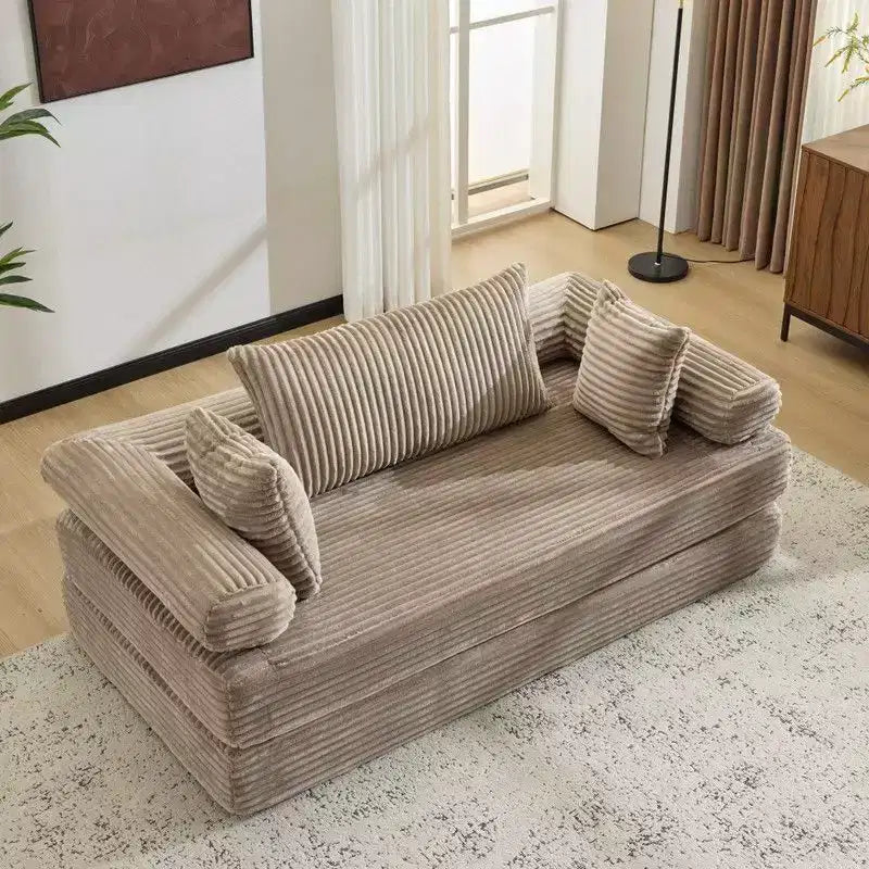 Karl Home | Canapé-lit convertible moderne King Size empilable en velours côtelé