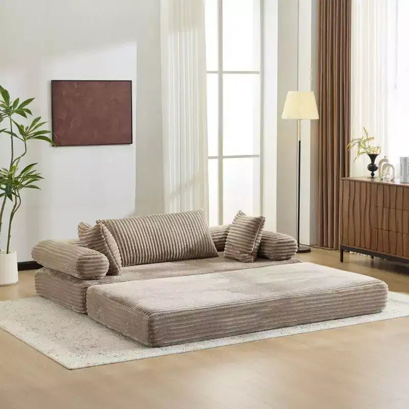 Karl Home | Canapé-lit convertible moderne King Size empilable en velours côtelé