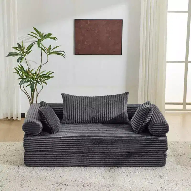 Karl Home | Canapé-lit convertible moderne King Size empilable en velours côtelé