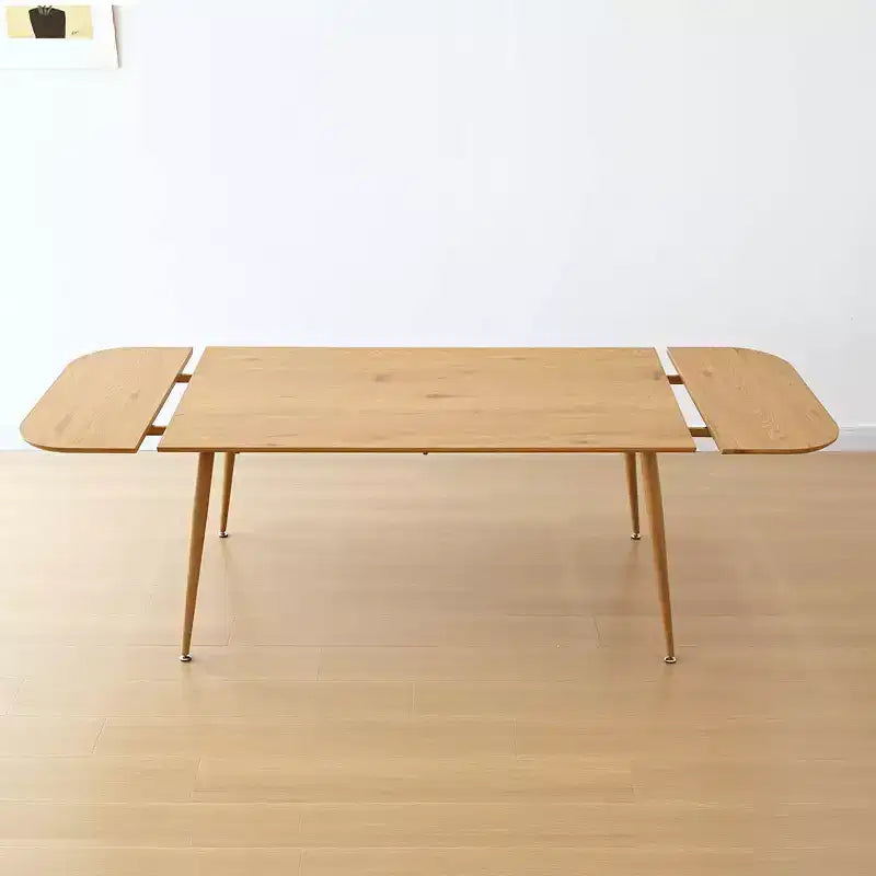 Ensemble de salle à manger extensible 9 pièces, table extensible 94,5 po aspect bois et 8 chaises confortables à dossier incurvé pour cuisine ou salle à manger - Panipeachy