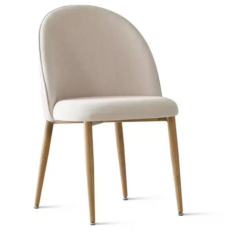 Ensemble de table de bistrot moderne en placage de chêne, table piédestal ronde 35 et 2 chaises de salle à manger à dossier incurvé pour les espaces de salle à manger d'appartement-Panipeachy