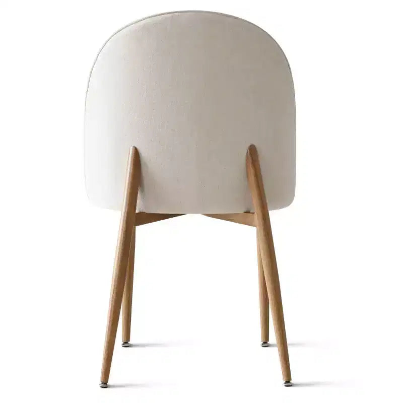 Ensemble de table de bistrot moderne en placage de chêne, table piédestal ronde 35 et 2 chaises de salle à manger à dossier incurvé pour les espaces de salle à manger d'appartement-Panipeachy