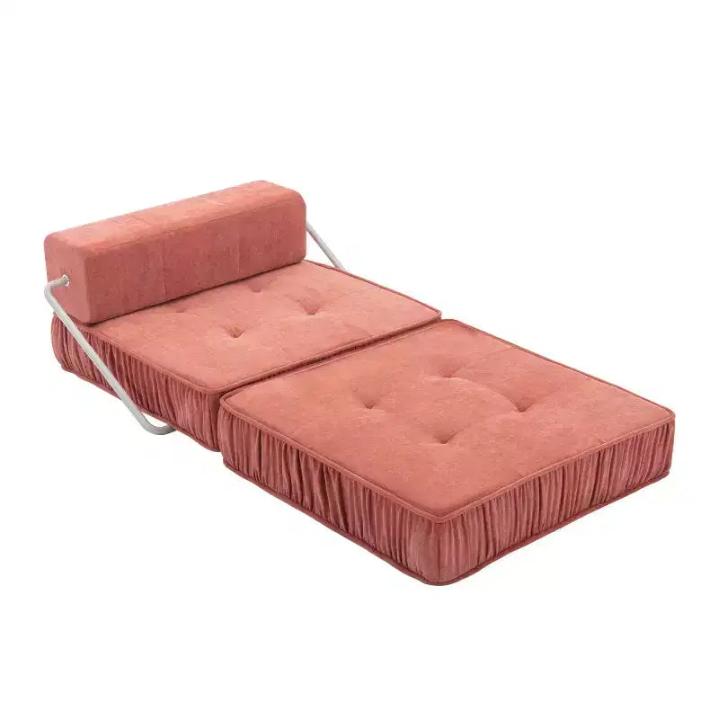Fauteuil-lit pliant moderne individuel, convertible en velours côtelé pour salon, chambre d'amis, bureau ou appartement - Panipeachy
