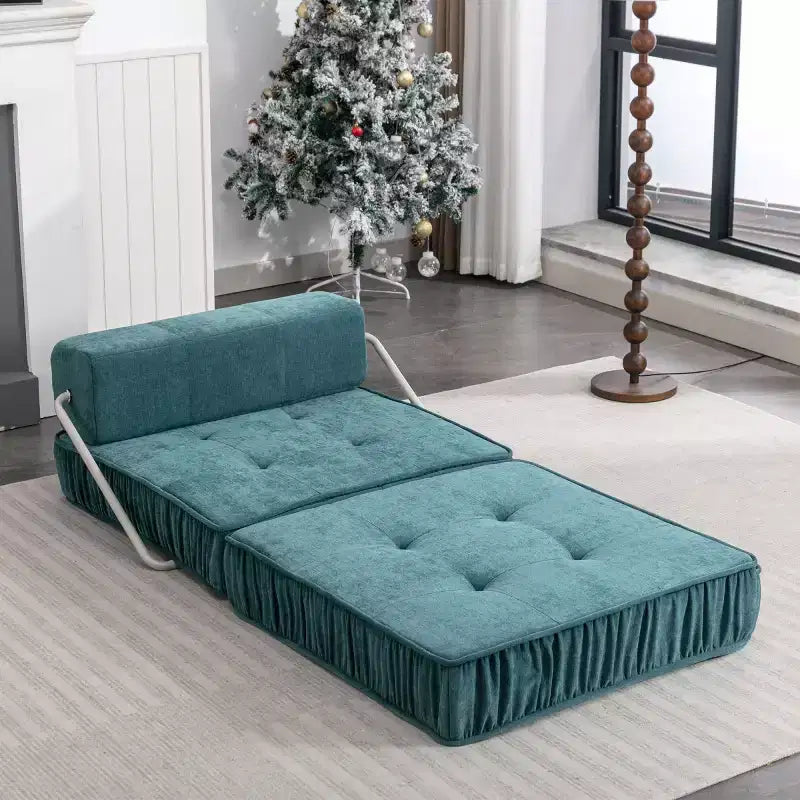 Fauteuil-lit pliant moderne individuel, convertible en velours côtelé pour salon, chambre d'amis, bureau ou appartement - Panipeachy