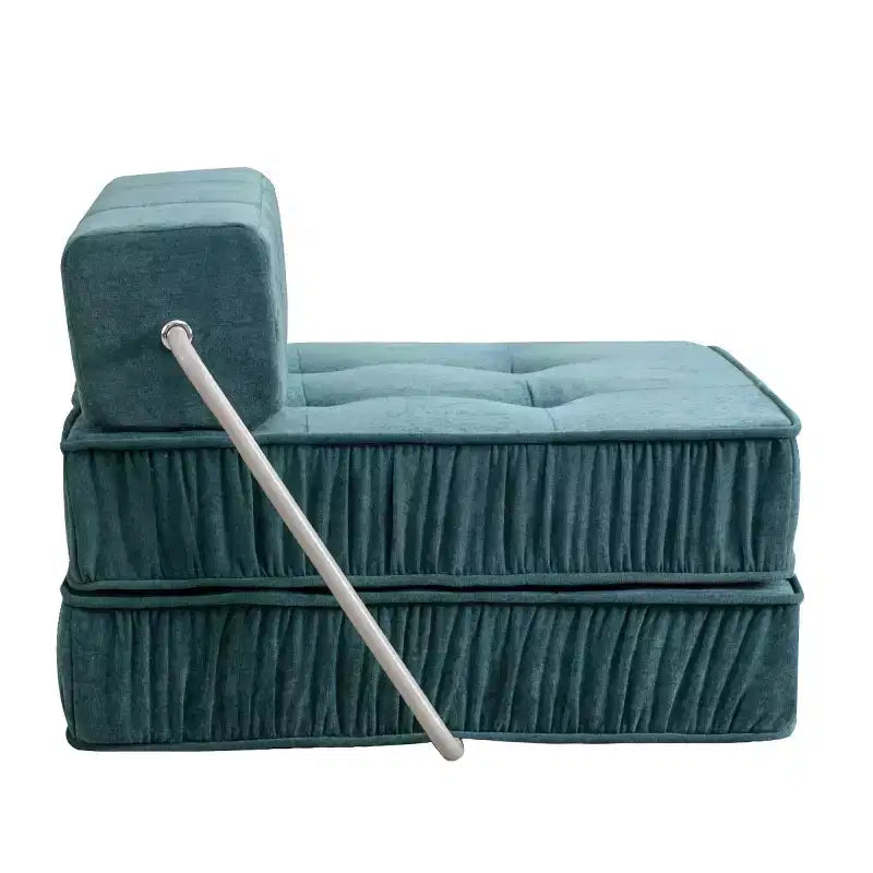 Fauteuil-lit pliant moderne individuel, convertible en velours côtelé pour salon, chambre d'amis, bureau ou appartement - Panipeachy