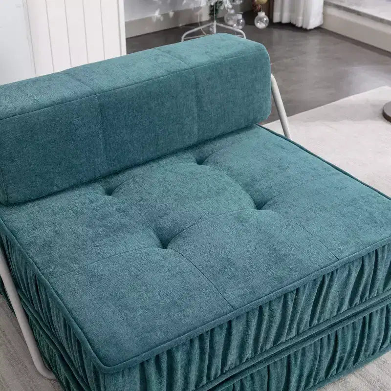 Fauteuil-lit pliant moderne individuel, convertible en velours côtelé pour salon, chambre d'amis, bureau ou appartement - Panipeachy