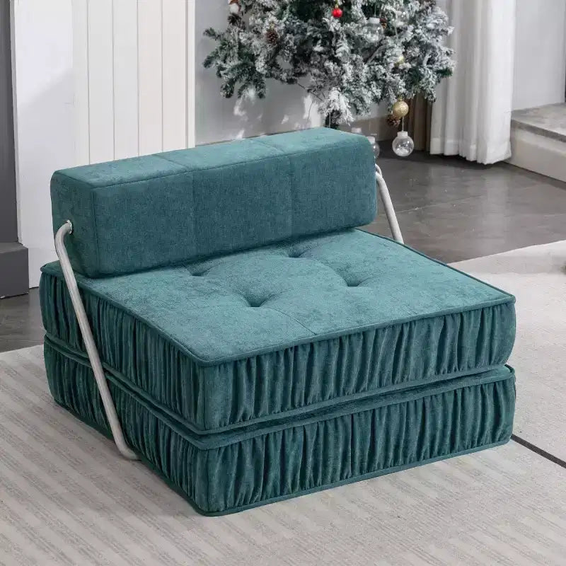Modern Single Folding Floor Sofa Chair, Convertible Corduroy Sleeper Chair Bed for Living Room, Guest Room, Office, or Apartment-Panipeachy