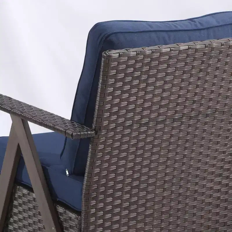 Ensemble de sièges d'extérieur UPTIOT Premium : canapé 3 places, double méridienne, 2 poufs et 2 fauteuils pivotants pour un confort optimal sur votre terrasse.