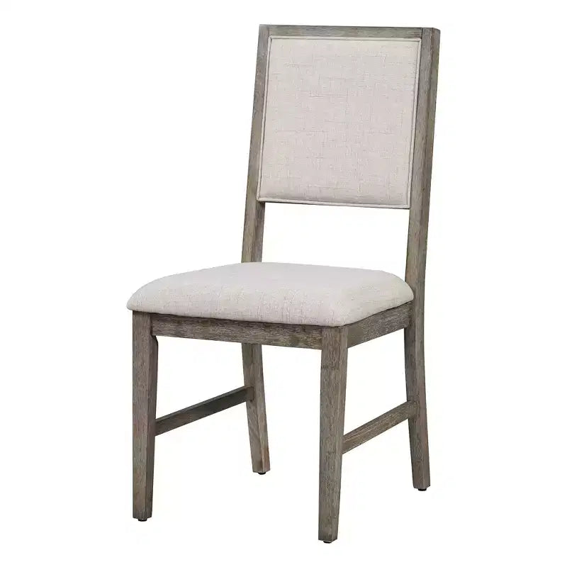 Ensemble de salle à manger rustique 6 pièces pour 5 personnes, table rectangulaire avec piètement trapézoïdal, 4 chaises rembourrées et banc pour salle à manger