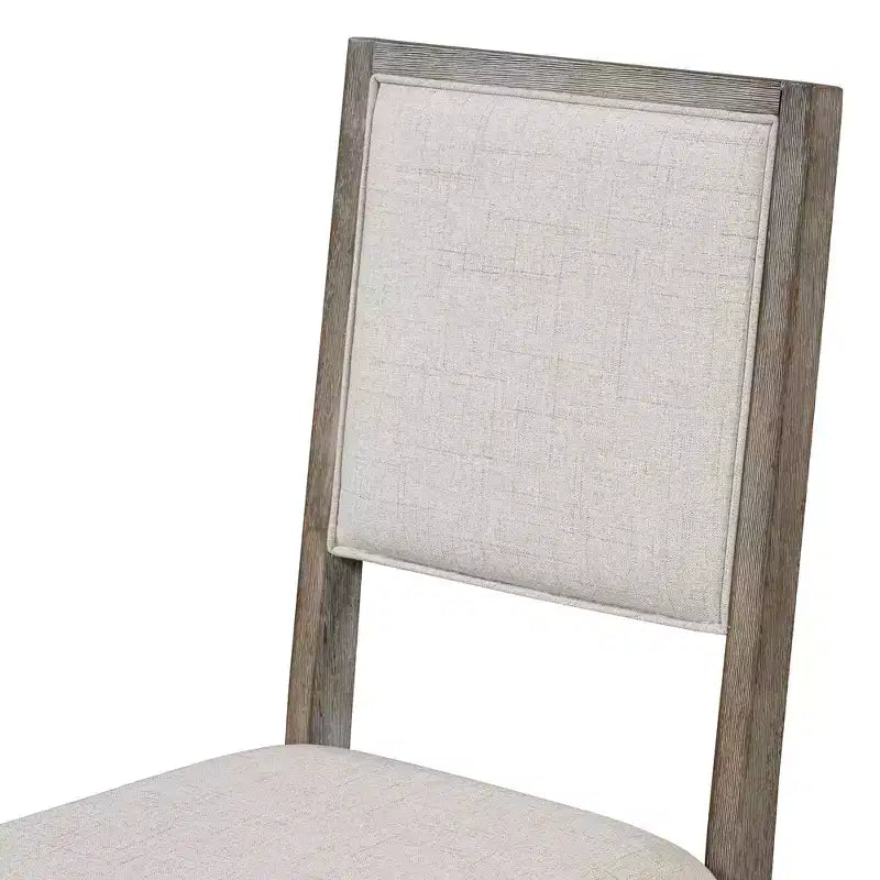 Ensemble de salle à manger rustique 6 pièces pour 5 personnes, table rectangulaire avec piètement trapézoïdal, 4 chaises rembourrées et banc pour salle à manger
