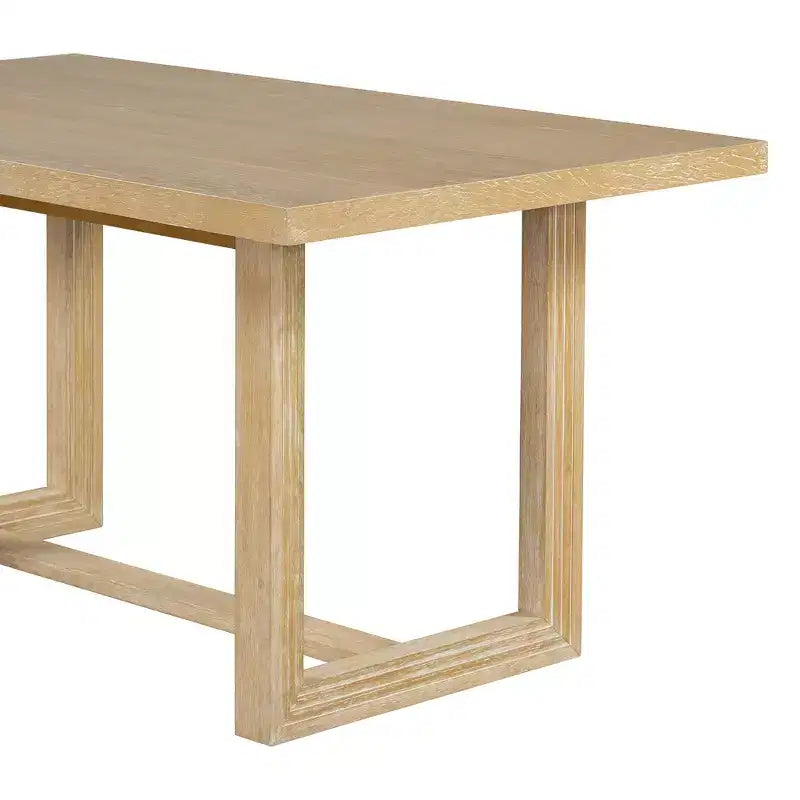 Ensemble de salle à manger rustique 6 pièces pour 5 personnes, table rectangulaire avec piètement trapézoïdal, 4 chaises rembourrées et banc pour salle à manger