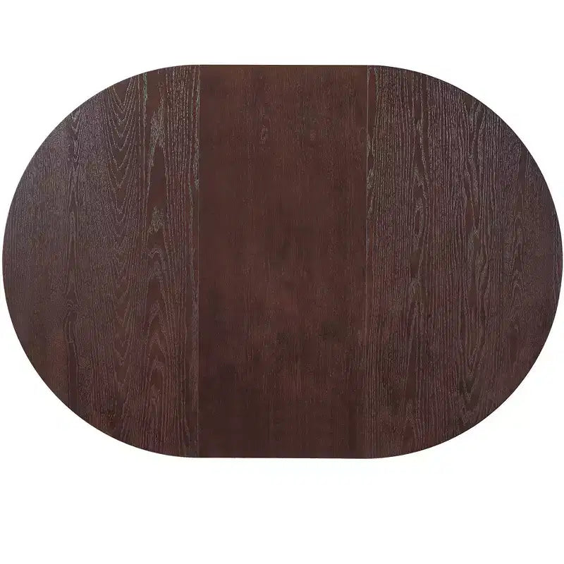 Ensemble table de salle à manger ronde extensible de style ferme pour 4, avec rallonge amovible et 4 chaises de salle à manger rembourrées