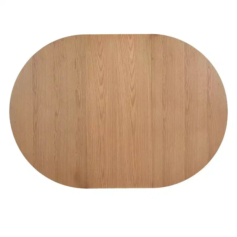 Ensemble table de salle à manger ronde extensible de style ferme pour 4, avec rallonge amovible et 4 chaises de salle à manger rembourrées
