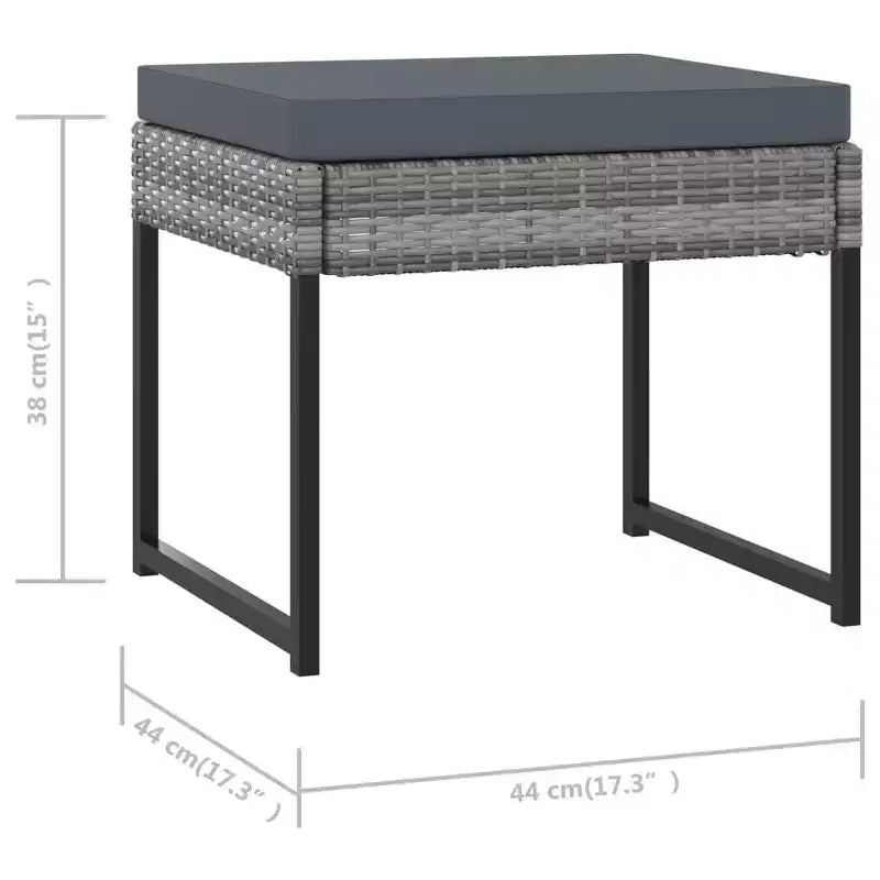 vidaXL Salon de Jardin Ensemble Table et Chaises Mobilier de Jardin en Résine Tressée
