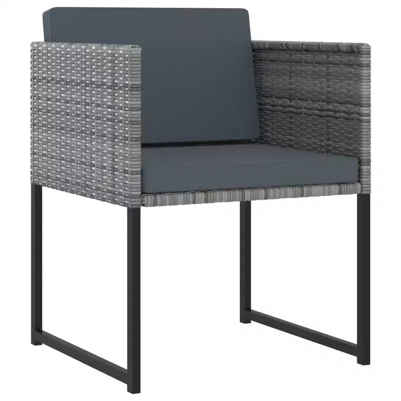 vidaXL Salon de Jardin Ensemble Table et Chaises Mobilier de Jardin en Résine Tressée
