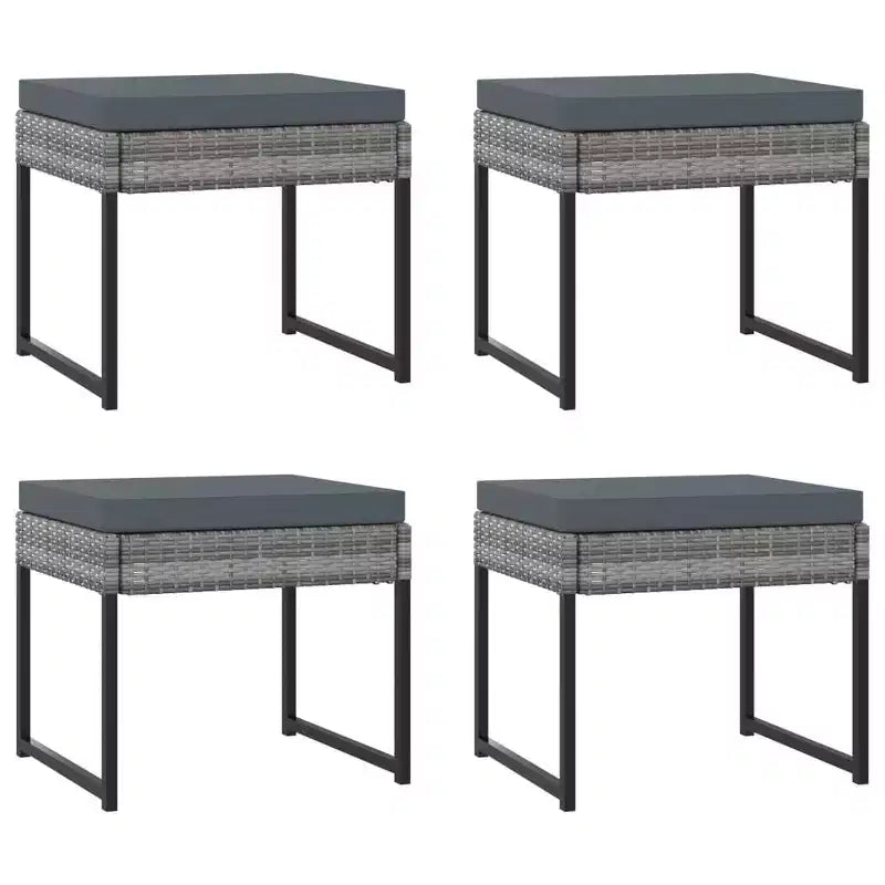 vidaXL Salon de Jardin Ensemble Table et Chaises Mobilier de Jardin en Résine Tressée