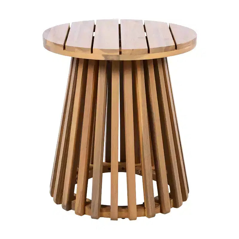 Ensemble de conversation 3 pièces pour patio en bois d'acacia, mobilier d'extérieur, 2 fauteuils club avec table d'appoint pour jardin/patio/terrasse - ModernLuxe