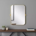 31" Gold Metal Tilting Framed Accent Mirror