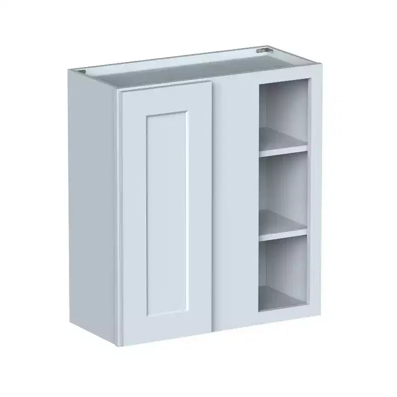 27"W x 30"H x 12"D Shaker Base Kitchen Cabinet, Solid Wood Frame, Water-Based Low-VOC Paint, Soft-Close, RTA, Dove Gray