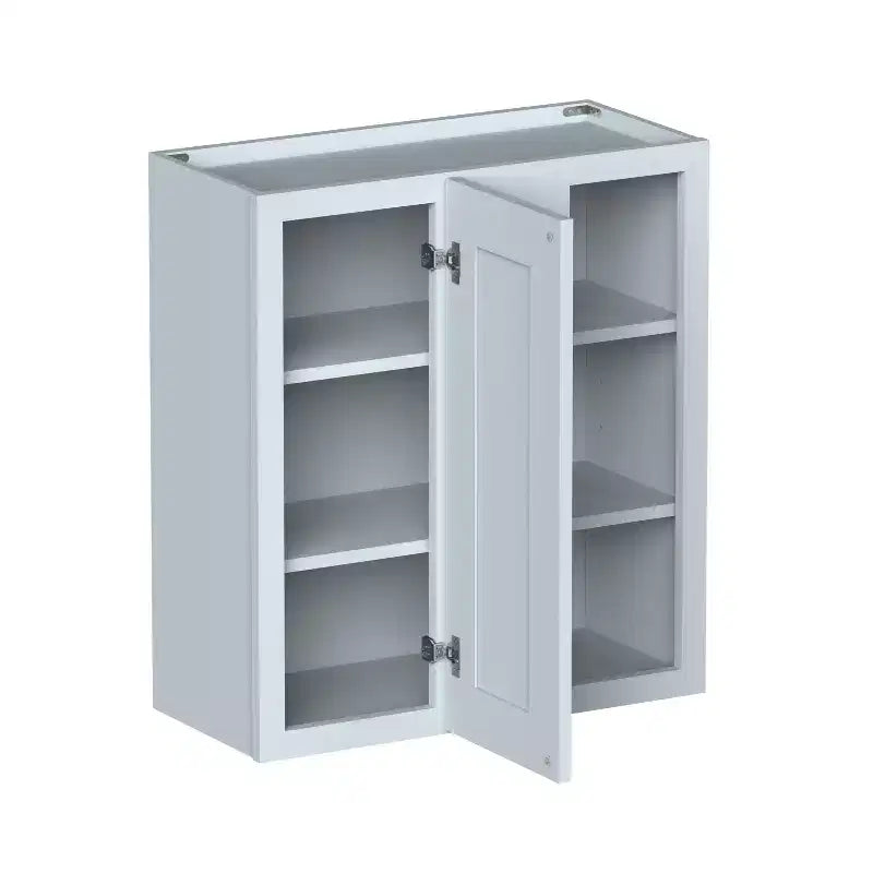 27"W x 30"H x 12"D Shaker Base Kitchen Cabinet, Solid Wood Frame, Water-Based Low-VOC Paint, Soft-Close, RTA, Dove Gray