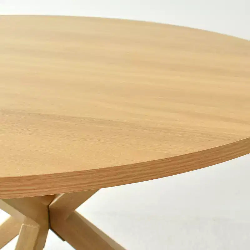 Ensemble de salle à manger moderne pour 4 personnes, table à pied central gain de place avec chaises tapissées en bouclé, dossier en rotin tressé, pour appartement - Panipeachy