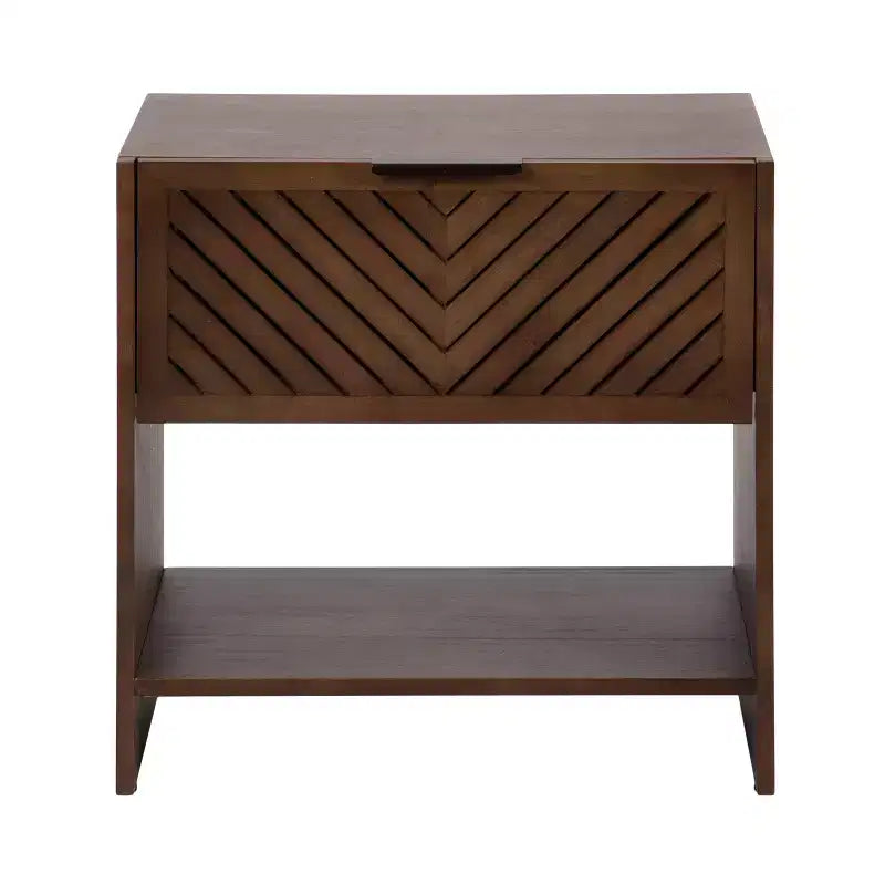 Mango Wood Side Table, 22x14x22, Brown