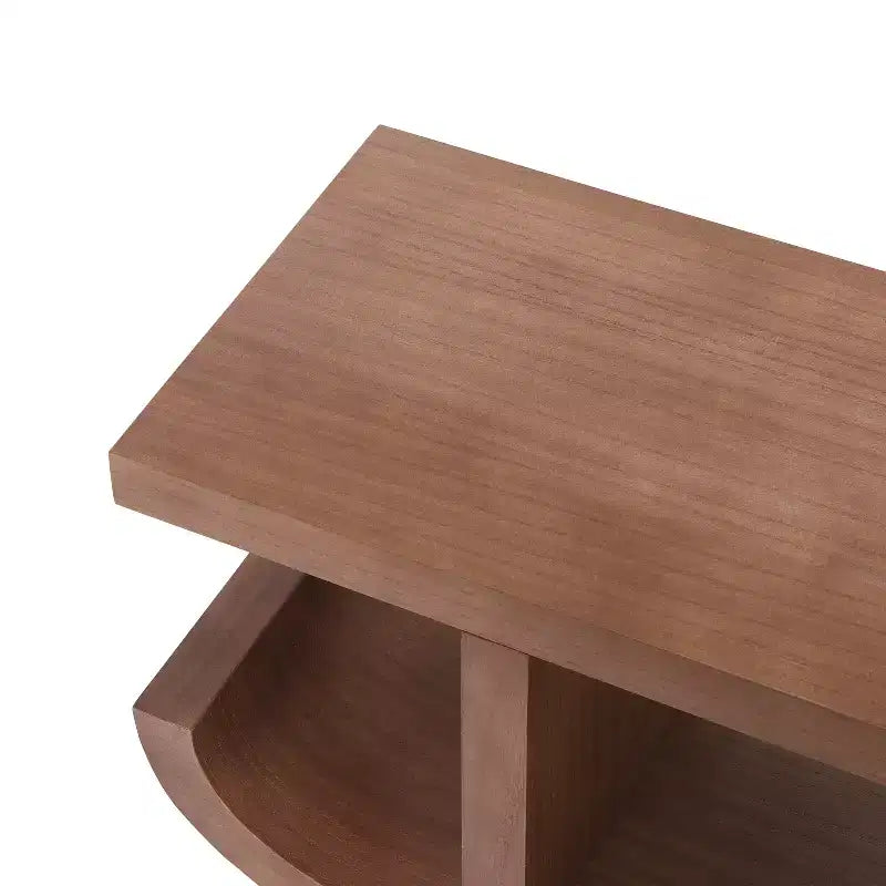Modern Wooden Console Table with Open Shelf