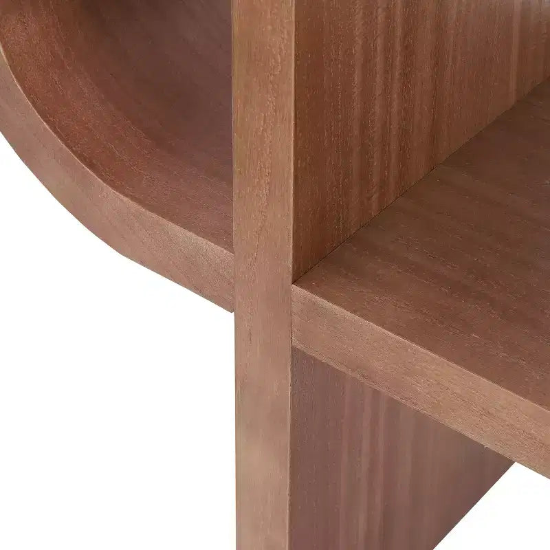 Modern Wooden Console Table with Open Shelf