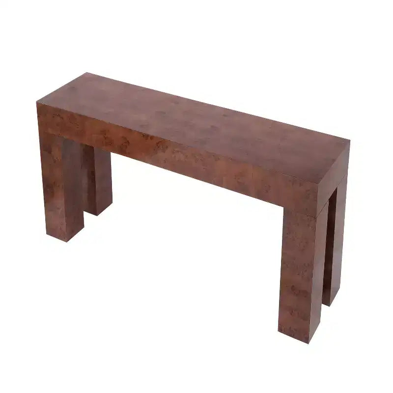 Modern Wooden Console Table with Open Shelf