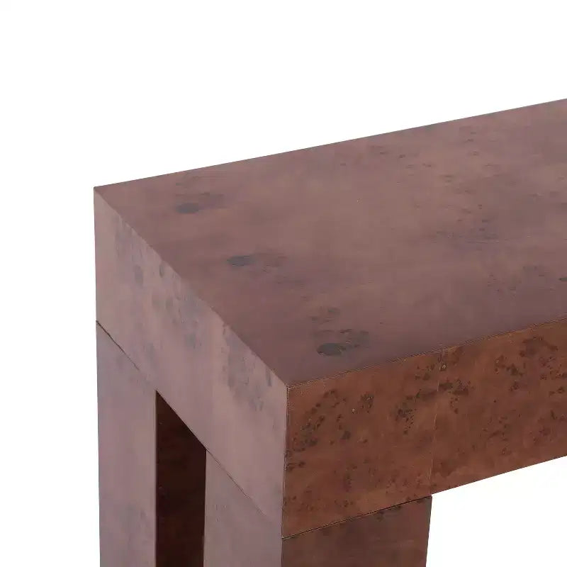 Modern Wooden Console Table with Open Shelf