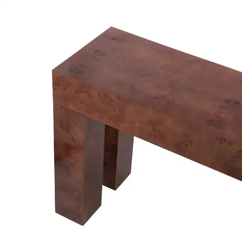 Modern Wooden Console Table with Open Shelf