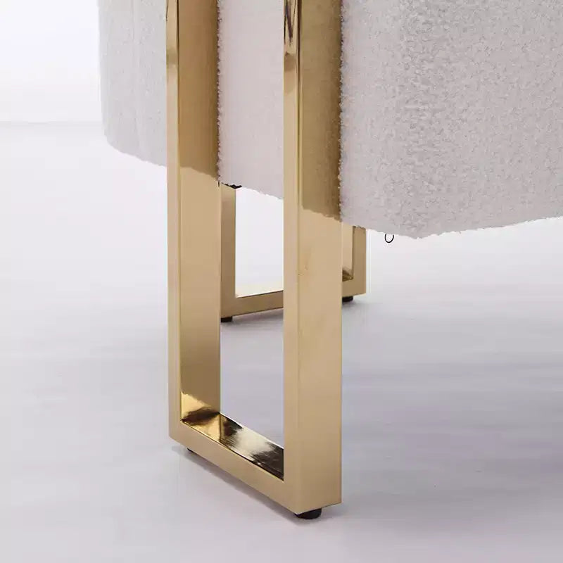 Set of 2 Modern Upholstered Accent Chairs with Gold Metal Legs for Living Room, Bedroom, or Office