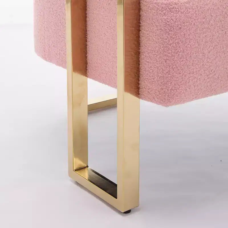 Set of 2 Modern Upholstered Accent Chairs with Gold Metal Legs for Living Room, Bedroom, or Office