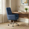 Adjustable Office Chair with 360 Swivel, Premium Chenille Upholstery, Spring-Foam Cushion, and Quiet Rollerblade Casters