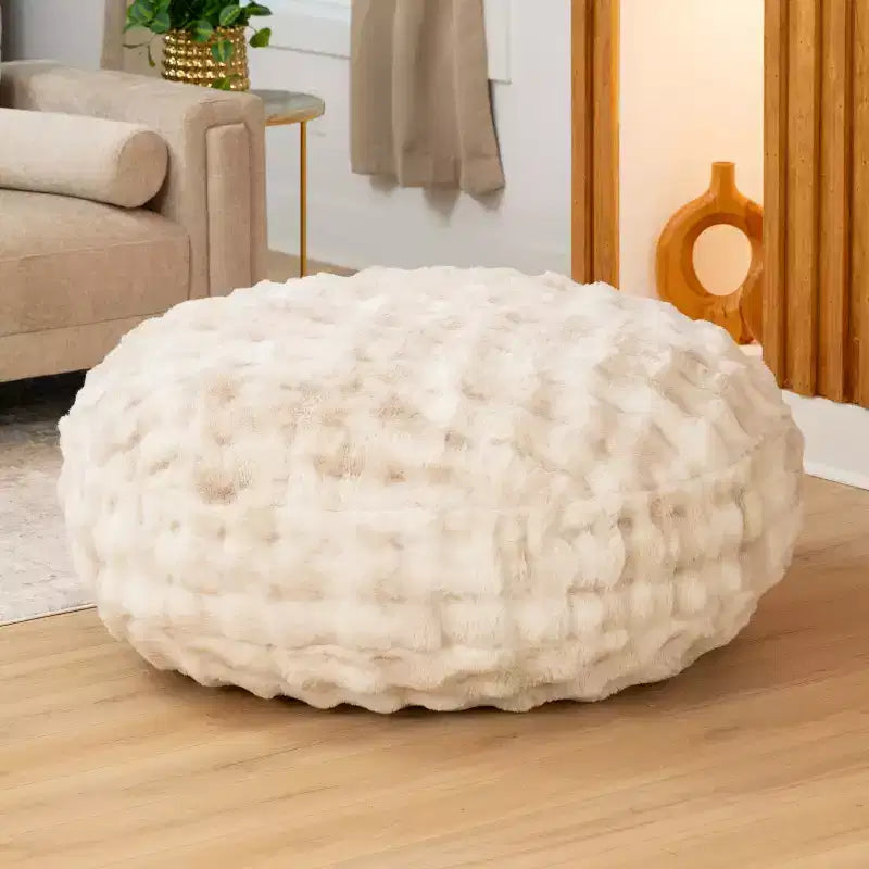 Lil' Cuddler Cocoon Jr Kids Faux Fur Bean Bag Crash Pad & Lounger