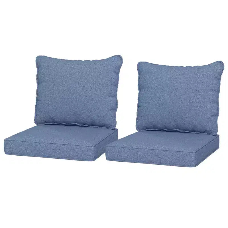 4 coussins de chaise de patio avec assise et dossier, ensemble de coussins de rechange résistants à la décoloration