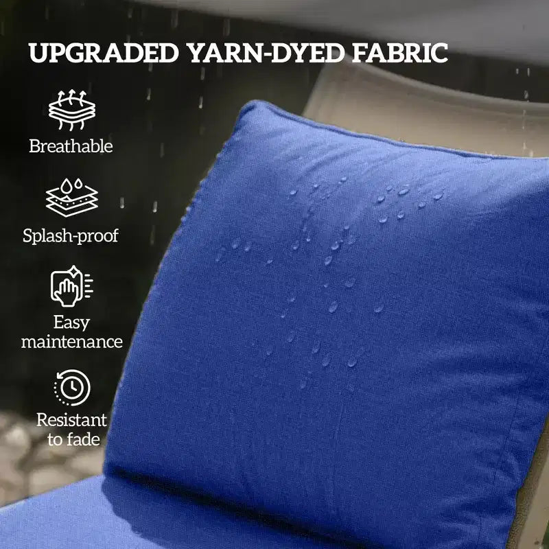 4 coussins de chaise de patio avec assise et dossier, ensemble de coussins de rechange résistants à la décoloration