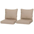 4 Patio Chair Cushions with Seat & Backrest, Fade Resistant Seat Replacement Cushion Set