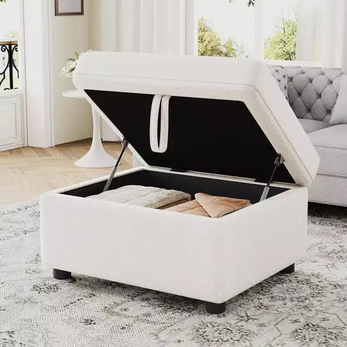 26.6" Movable Storage Ottoman