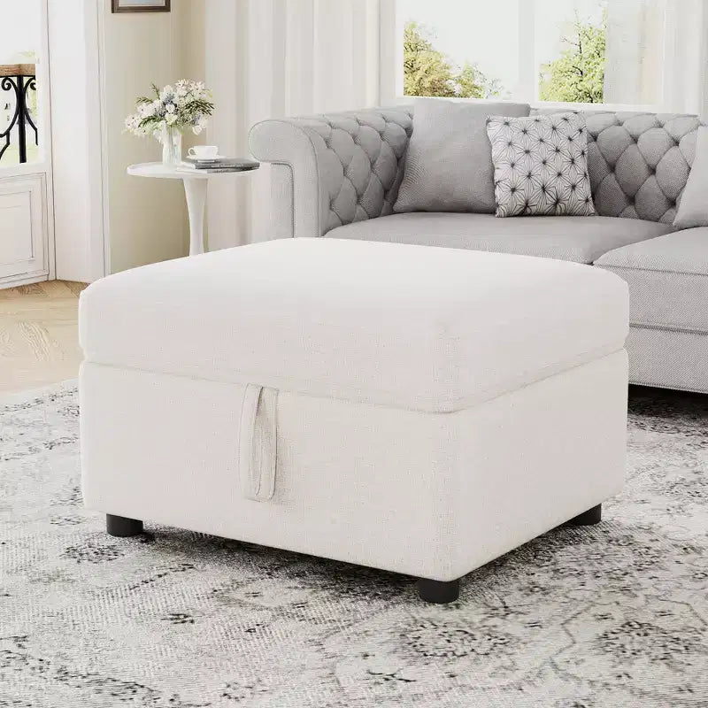 26.6" Movable Storage Ottoman