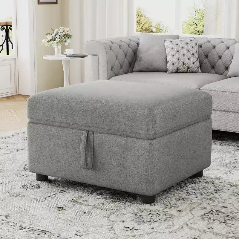 26.6" Movable Storage Ottoman