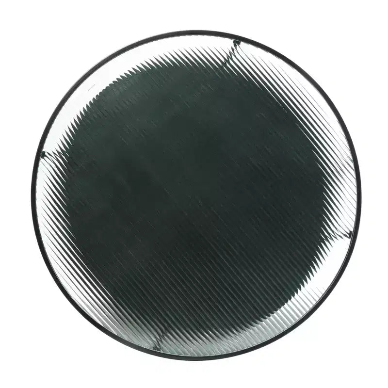 GDFStudio Carson Ensemble table basse et table d'appoint rondes modernes en métal 2 pièces avec plateau en verre