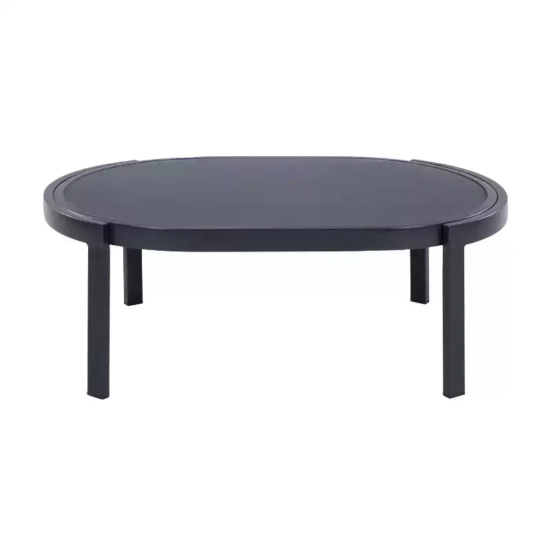 GDFStudio Estella, ensemble de conversation moderne d'extérieur en aluminium 4 pièces avec table basse en verre