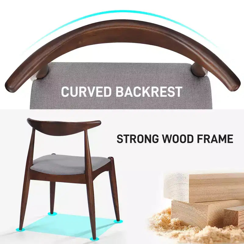 Ensemble de salle à manger minimaliste en bois pour 4 personnes, ensemble de table rectangulaire 5 pièces pour petits espaces avec 4 chaises rembourrées pour la cuisine