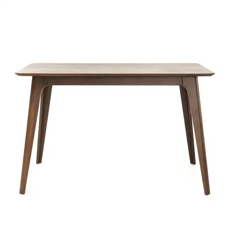 Ensemble de salle à manger minimaliste en bois pour 4 personnes, ensemble de table rectangulaire 5 pièces pour petits espaces avec 4 chaises rembourrées pour la cuisine