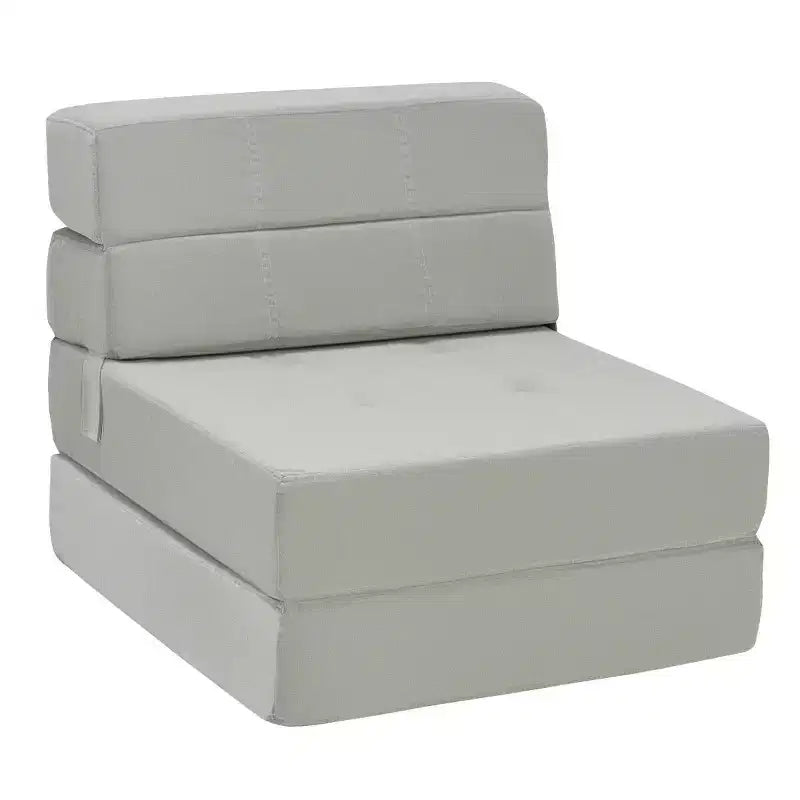 Costway Fauteuil Pliant Convertible 3 Positions Lit d'Appoint Canapé-Lit Lit Pliable Gris
