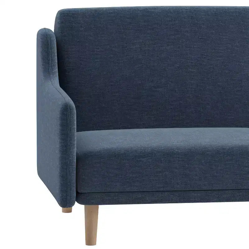 Flash Furniture Delphine Canapé-Lit Futon Convertible Premium avec Dossier Inclinable, Accoudoirs Courbés et Pieds en Bois Massif