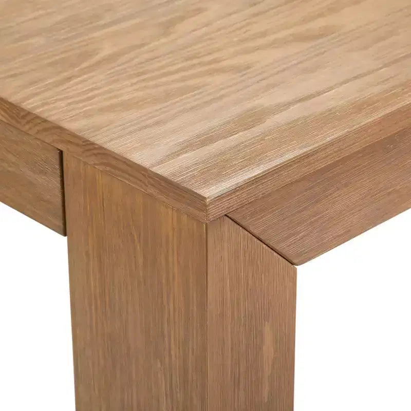 Ensemble de salle à manger moderne Plank+Beam en bois massif avec 2 bancs pour 6 personnes