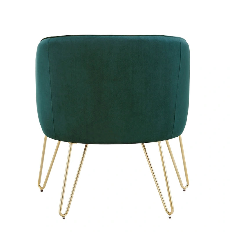 Fauteuil d'appoint Bette en velours finition dorée par iNSPIRE Q Bold